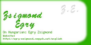 zsigmond egry business card